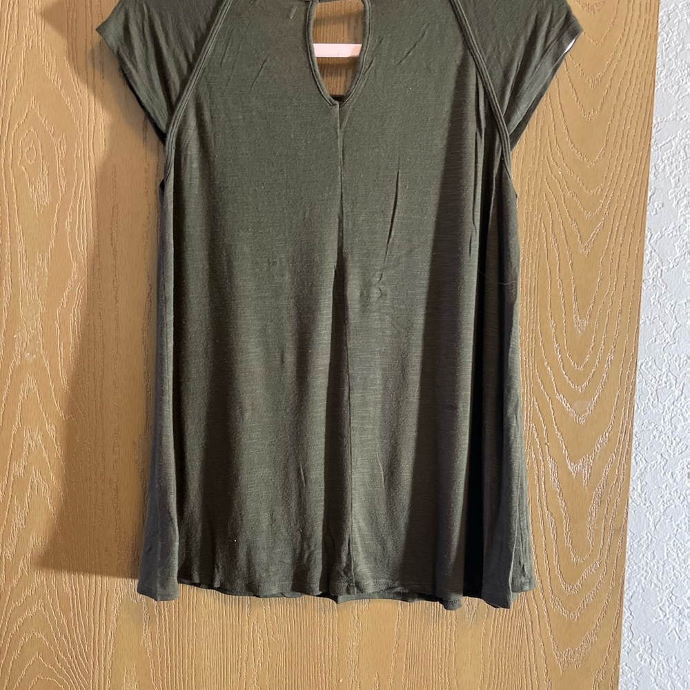 Maurices Green Cut Out Blouse Relaxed Fit